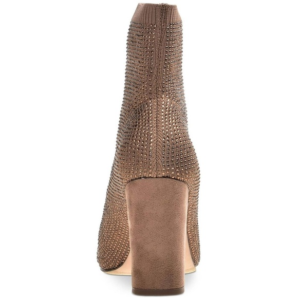 Wild Pair Womens Baybe Rhinestone Block Heel Ankle Boots - Picture 3 of 6